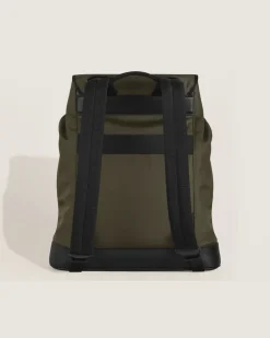 Mittelgroßer Rucksack Montblanc Panorama - Khaki - Stoff und Leder - MB223111 - Rucksäcke