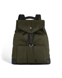 Mittelgroßer Rucksack Montblanc Panorama - Khaki - Stoff und Leder - MB223111 - Rucksäcke