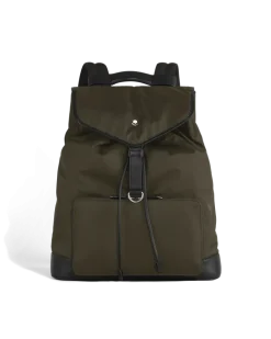 Mittelgroßer Rucksack Montblanc Panorama - Khaki - Stoff und Leder - MB223111 - Rucksäcke