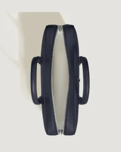 Mittelgroße Schreibmappe aus Grain Leder - Mitternachtsblau - Leder - MB220034 - Dokumententaschen