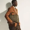 Mittelgroße Schreibmappe aus Grain Leder - Khaki - Leder - MB220455 - Dokumententaschen