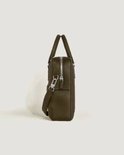 Mittelgroße Schreibmappe aus Grain Leder - Khaki - Leder - MB220455 - Dokumententaschen