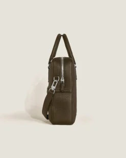 Mittelgroße Schreibmappe aus Grain Leder - Khaki - Leder - MB220455 - Dokumententaschen