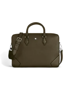 Mittelgroße Schreibmappe aus Grain Leder - Khaki - Leder - MB220455 - Dokumententaschen