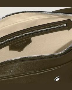 Mittelgroße Schreibmappe aus Grain Leder - Khaki - Leder - MB220455 - Dokumententaschen