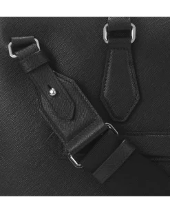 Mittelgroße Schreibmappe mit Tasche aus Sartorial Leder - Schwarz - Leder - MB130271 - Dokumententaschen