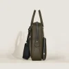 Mittelgroße Schreibmappe mit Tasche aus Sartorial Leder - Khaki - Leder - MB221546 - Dokumententaschen