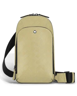 Mittelgroße Umhängetasche aus Extreme Leder - Mandel - Leder - MB221600 - Sling Bags
