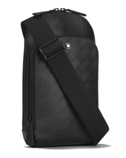 Mittelgroße Umhängetasche aus Extreme Leder - Schwarz - Leder - MB129971 - Sling Bags