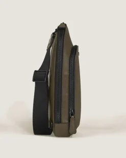 Mittelgroße Umhängetasche aus Extreme Leder - Khaki - Leder - MB221602 - Sling Bags
