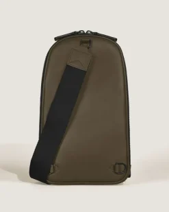 Mittelgroße Umhängetasche aus Extreme Leder - Khaki - Leder - MB221602 - Sling Bags