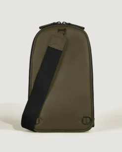 Mittelgroße Umhängetasche aus Extreme Leder - Khaki - Leder - MB221602 - Sling Bags