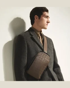 Mittelgroße Umhängetasche aus Extreme Leder - Haselnussbraun - Leder - MB220243 - Sling Bags