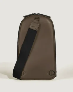 Mittelgroße Umhängetasche aus Extreme Leder - Haselnussbraun - Leder - MB220243 - Sling Bags