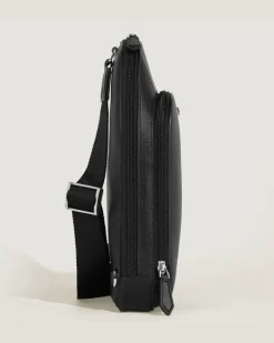 Mittelgroße Umhängetasche aus Sartorial Leder - Schwarz - Leder - MB199368 - Sling Bags