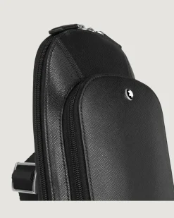 Mittelgroße Umhängetasche aus Sartorial Leder - Schwarz - Leder - MB199368 - Sling Bags