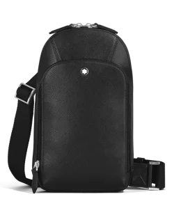 Mittelgroße Umhängetasche aus Sartorial Leder - Schwarz - Leder - MB199368 - Sling Bags