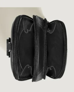 Mittelgroße Umhängetasche aus Sartorial Leder - Schwarz - Leder - MB199368 - Sling Bags