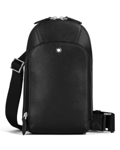 Mittelgroße Umhängetasche aus Sartorial Leder - Schwarz - Leder - MB199368 - Sling Bags