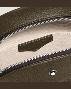 Mittelgroße Umhängetasche Montblanc Companion - Khaki - Leder - MB222887 - Sling Bags