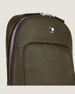 Mittelgroße Umhängetasche Montblanc Companion - Khaki - Leder - MB222887 - Sling Bags