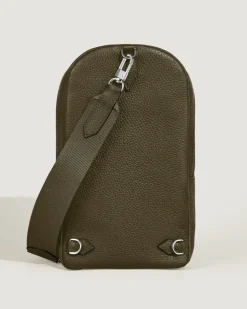Mittelgroße Umhängetasche Montblanc Companion - Khaki - Leder - MB222887 - Sling Bags