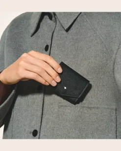 Münzbörse Montblanc Envelope - Schwarz - Leder - MB220347 - Münzbörsen