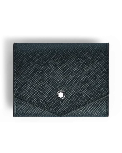 Münzbörse Montblanc Envelope - Tweed-Blau - Leder - MB220348 - Münzbörsen