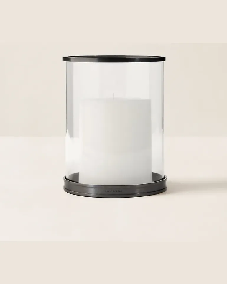 Modernes mittelgroßes Windlicht Black