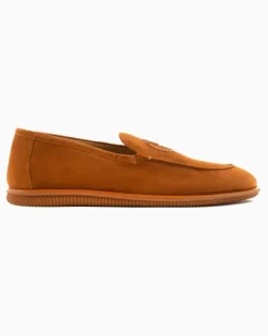Mokassins Veloursleder mit einer Logostickerei Holiday Kamel