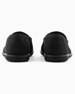 Mokassins Veloursleder mit einer Logostickerei Holiday Schwarz