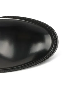 Monk-Schuhe aus gebürstetem Leder - Schwarz
