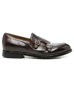 Monk-Schuhe aus Leder - Braun