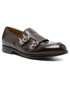 Monk-Schuhe aus Leder - Braun