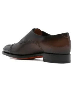Monk-Schuhe aus Leder - Braun