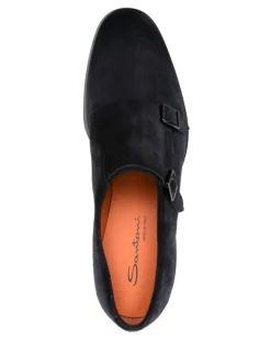 Monk-Schuhe aus Wildleder - Blau
