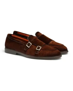 Monk-Schuhe aus Wildleder - Braun