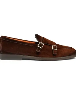 Monk-Schuhe aus Wildleder - Braun