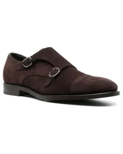 Monk-Schuhe aus Wildleder - Braun