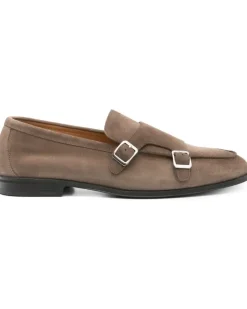 Monk-Schuhe aus Wildleder - Braun