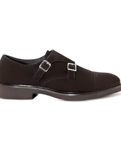 Monk-Schuhe aus Wildleder - Braun