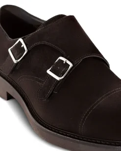 Monk-Schuhe aus Wildleder - Braun