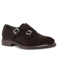 Monk-Schuhe aus Wildleder - Braun