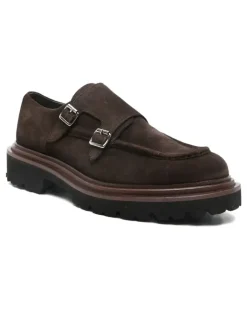 Monk-Schuhe aus Wildleder - Braun