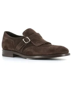 Monk-Schuhe aus Wildleder - Braun