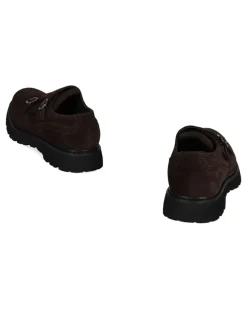 Monk-Schuhe aus Wildleder - Braun