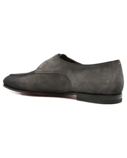 Monk-Schuhe aus Wildleder - Grau