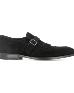 Monk-Schuhe aus Wildleder - Schwarz