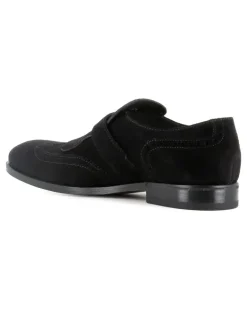 Monk-Schuhe aus Wildleder - Schwarz