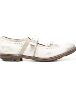 Monk-Schuhe im Distressed-Look - Weiß